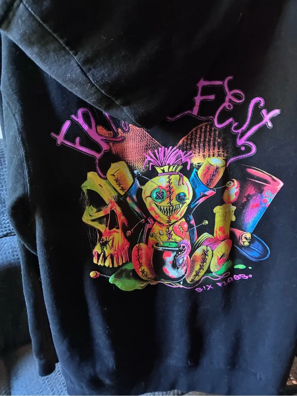 Freight Fest Six Flags Hoodie Edition.